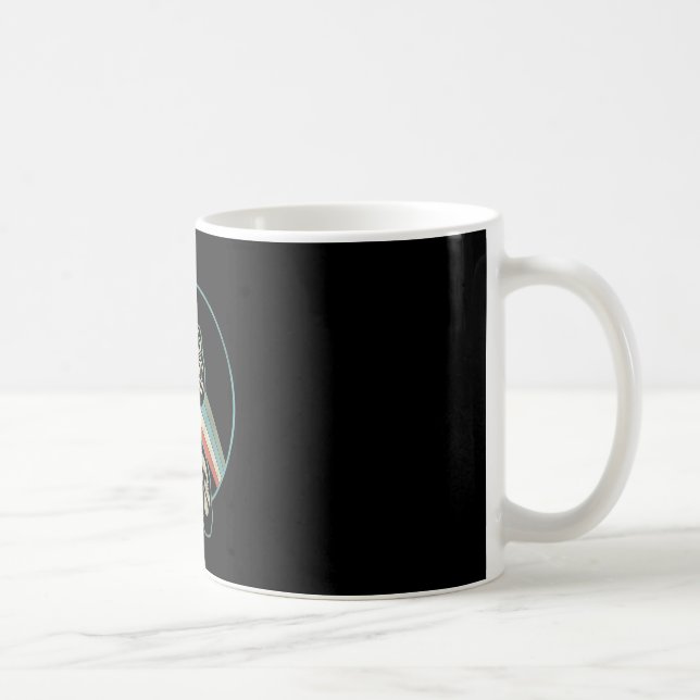 Retro Kickboxning Kampsport Och Kickboxningsälskar Kaffemugg (Höger)