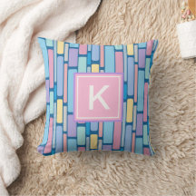 Retro Kids Colorful Geometric Monogram