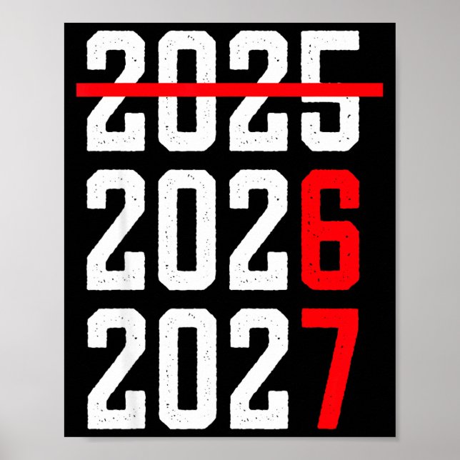 Retro Kids Funny Happy New Year 2026 2027 67 Meme  Poster (Framsidan)