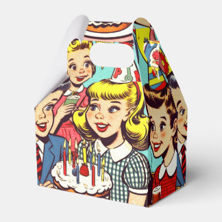 Retro Kids Party Tecknader Presentaskar