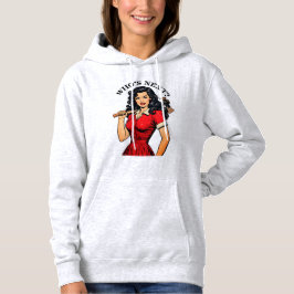 Retro Killer Hemmafru “Vem är nästa?” Hoodie T Shirt