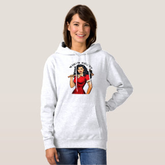 Retro Killer Hemmafru “Vem är nästa?” Hoodie T Shirt