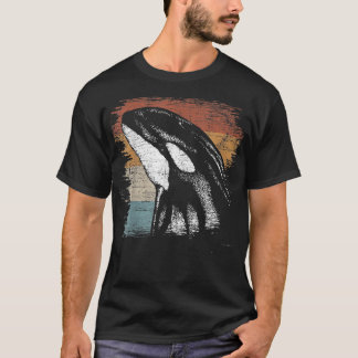 Retro Killer Whale T Shirt