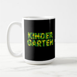 Retro Kindergarten Boys Teacher Camouflage Funny Kaffemugg