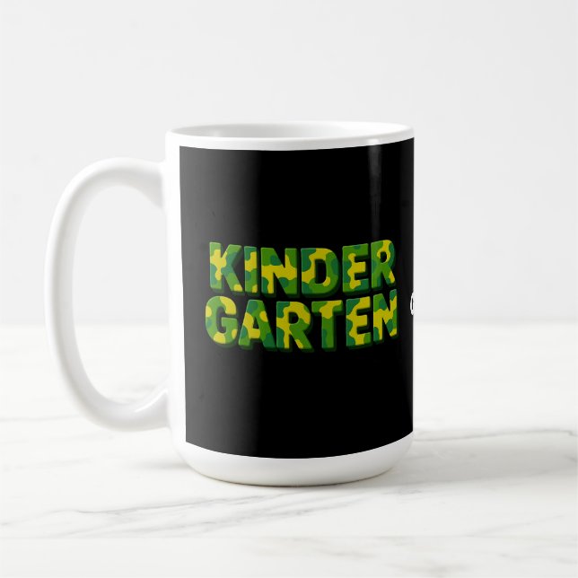 Retro Kindergarten Boys Teacher Camouflage Funny Kaffemugg (Vänster)