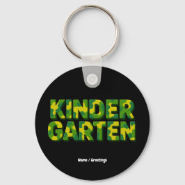 Retro Kindergarten Boys Teacher Camouflage Funny Nyckelring