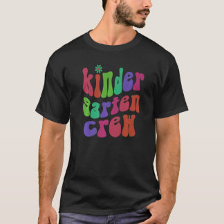 Retro Kindergarten Crew Hej Kinder Rosa T Shirt