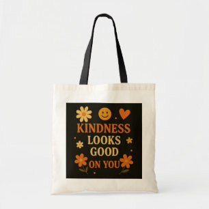 Retro Kindness Tote Bag - "Kindness ser Bra ut på Tygkasse