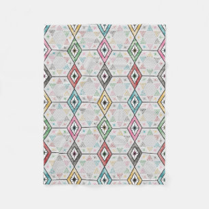 Retro kinesiska Checkers Fleecefilt