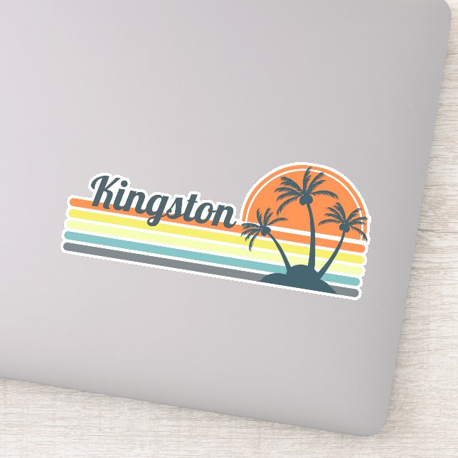 Retro Kingston Sunset Klistermärken (Detalj)