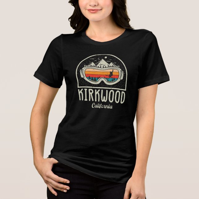 Retro Kirkwood Mountain Ski T Shirt (Framsida)