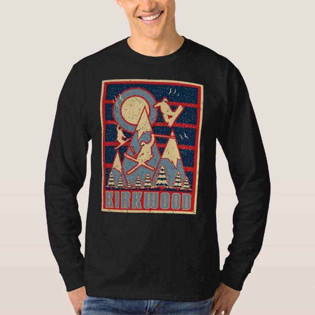 Retro Kirkwood Ski 80s T Shirt (Framsida)