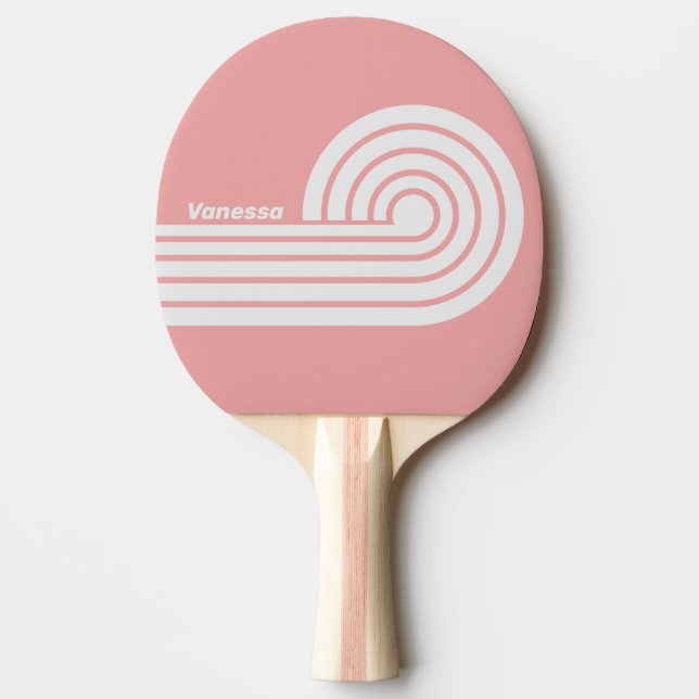 Retro Kiss  Dubbel Curl-ränder med namn Pingisracket (Framsidan)