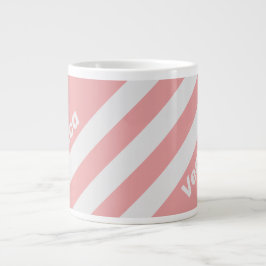 Retro Kiss Tre Ränder med Namn Jumbo Mugg