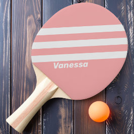 Retro Kiss Tre Ränder med Namn Pingisracket