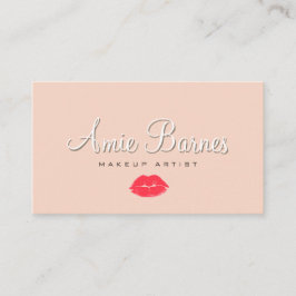 Retro Kissing Läppar Makeup Artist Cosmetology Pea Visitkort