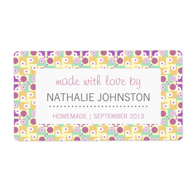 Retro Kitchen Breakfast Middag 1950 s Lila Aqua Fraktsedel (Framsidan)