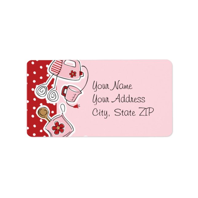 Retro Kitchen-etikett Adressetikett (Framsidan)