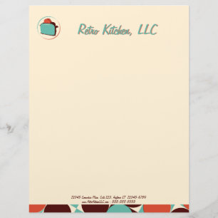 Retro Kitchen Letterhead Brevhuvud