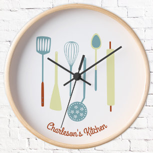 Retro Kitchen-Personlig Klocka