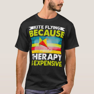 Retro Kite Flies Therapy Kiteboarding Kitesurfing T Shirt