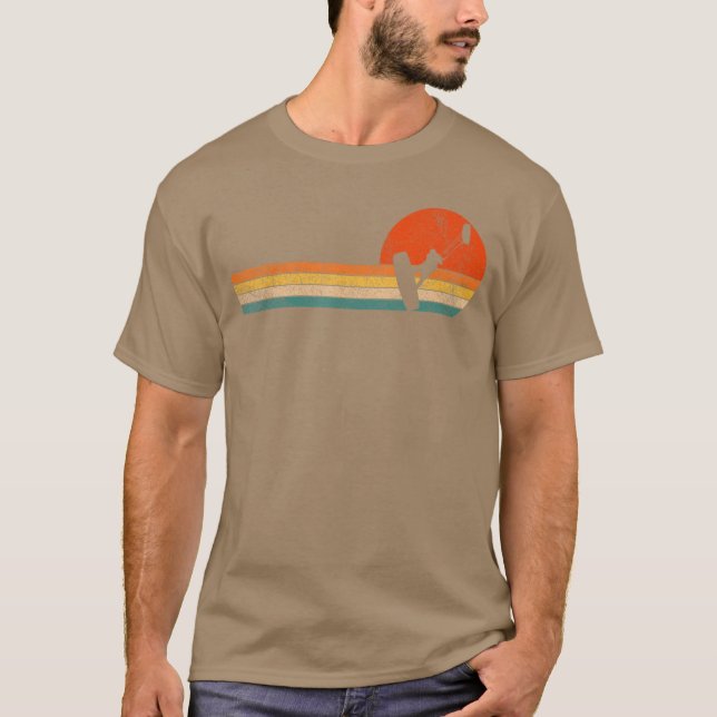 Retro Kitesurfing Kiteboarding Kitesurf Kiteboarde T Shirt (Framsida)