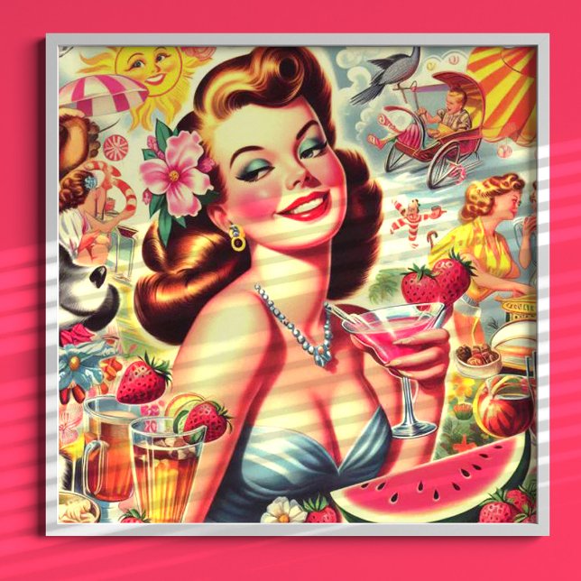 Retro Kitsch Cute Pinup Poster (Skapare uppladdad)