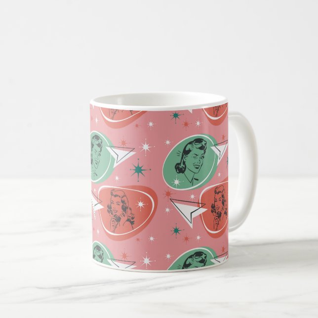 Retro Kitsch Kvinnomugg Kaffemugg (Framsida höger)