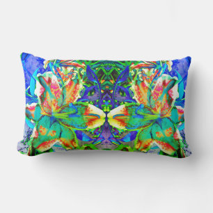 Retro kiwi Lily Mandala Lumbarkudde