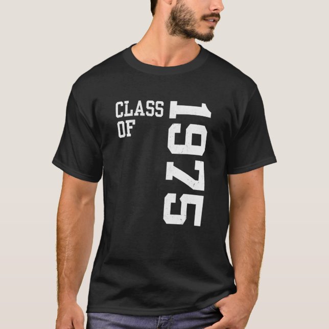Retro-klass 1975 Högre skolavgång T Shirt (Framsida)
