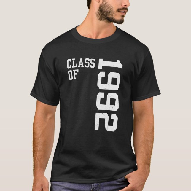 Retro-klass 1992 Högre skolavgång T Shirt (Framsida)