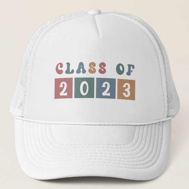 Retro Klass 2023 Skola Högskola Examen Present Keps (Framsida)