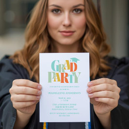 Retro klass av Grattis på studenten Inbjudningar