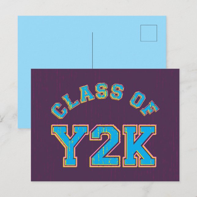 Retro Klass Av Y2K Vykort (Fram/baksida)