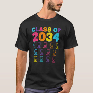 Retro-klass för 2034 Utrymme för Klass-kontrollmar T Shirt