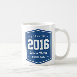 Retro klassikerblått klassificerar kaffemugg
