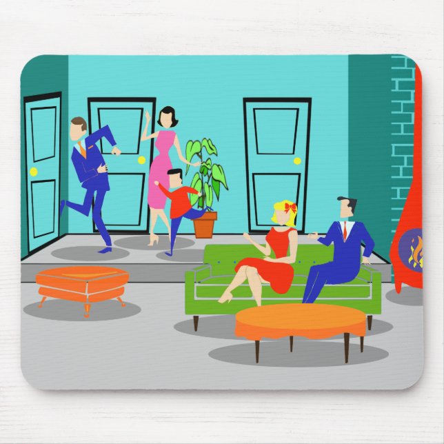 Retro klassikertelevision Mousepad Musmatta (Framsidan)