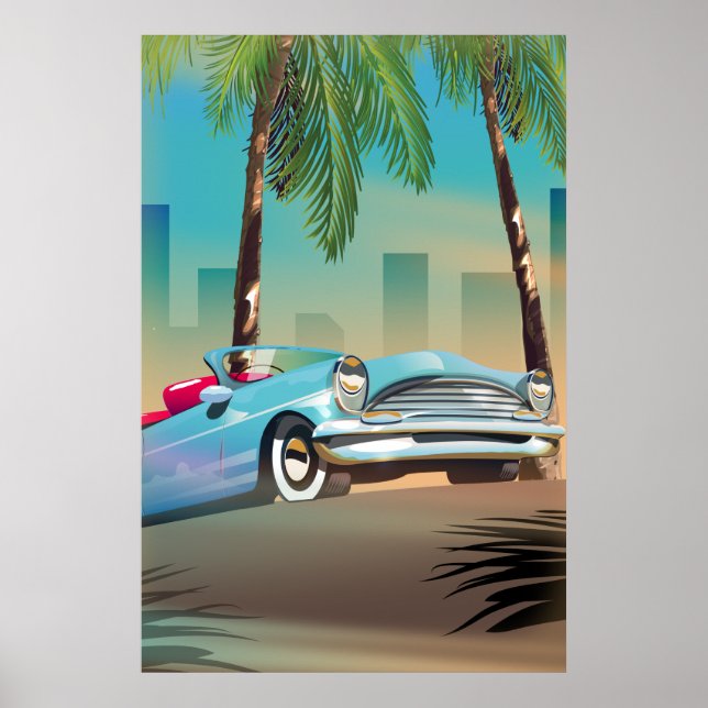 Retro Klassisk Bil Poster (Framsidan)