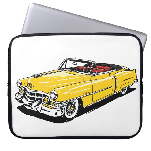 Retro Klassisk Cabriolet Sidopopkonst Laptop Fodral (Framsidan)