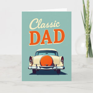 Retro Klassisk Pappa Farsdags Kort