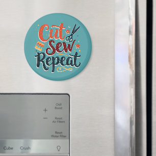 Retro "Klipp upprepning" syta Älskare design Magnet