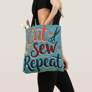 Retro "Klipp upprepning" syta Älskare design Tygkasse