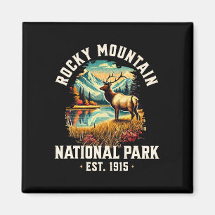 Retro Klippiga bergen nationalpark Vintage Usa Magnet