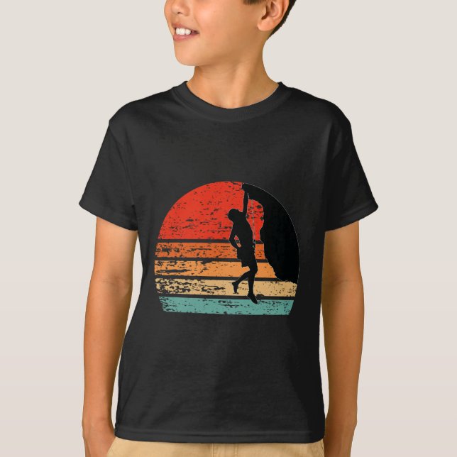 Retro Klippklättring Vintage Klättrare  T Shirt (Framsida)