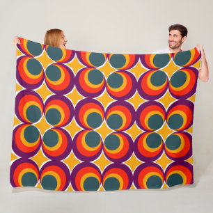 Retro Klöver Fleece Blanket