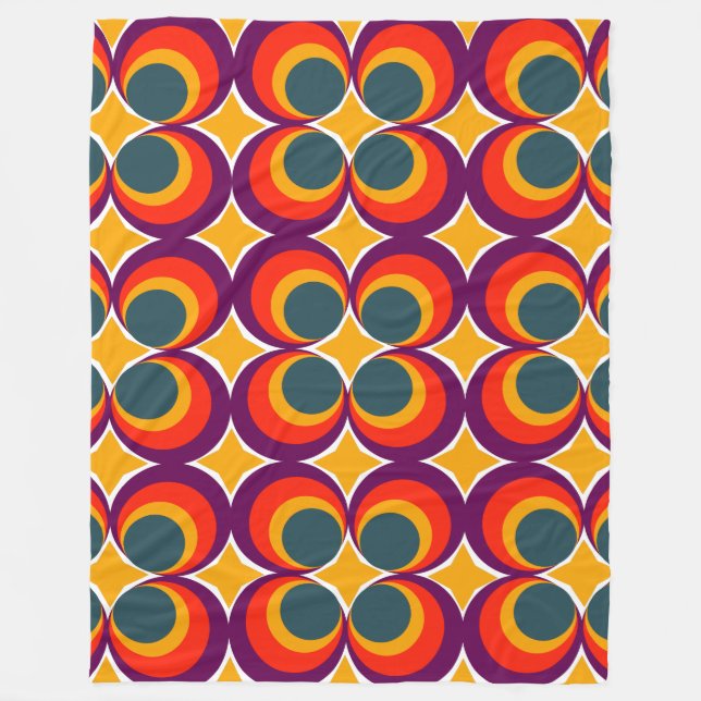 Retro Klöver Fleecefilt (Framsidan)