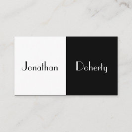 Retro kluvet svartvitt visitkort