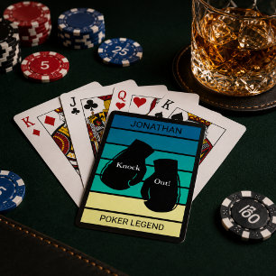 Retro Knock Out Poker Legend Anpassad Casinokort
