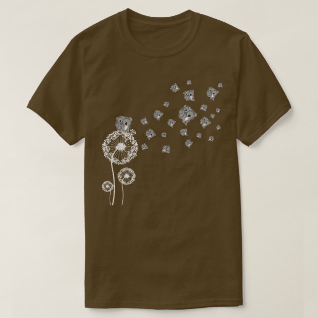 Retro Koala Retro Dandelion T Shirt (Design framsida)