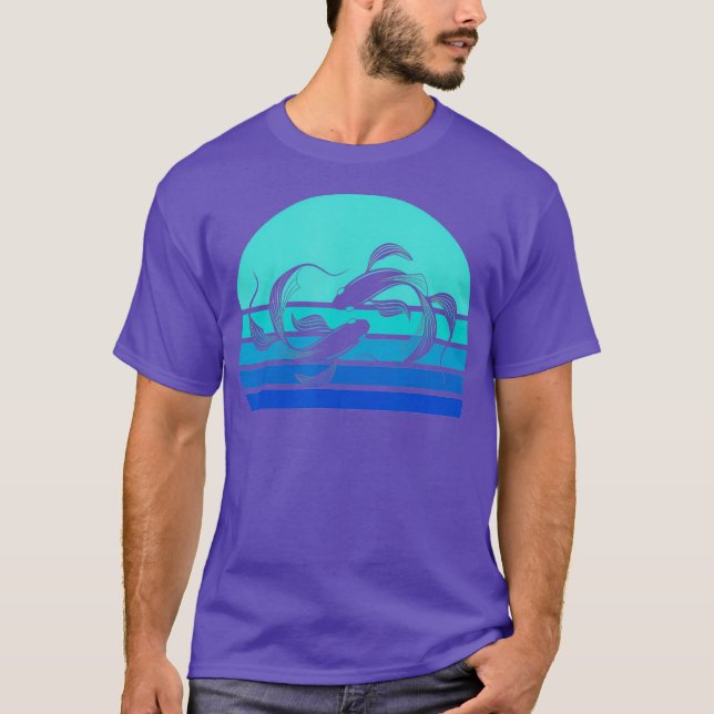 Retro Koi Fish Vintage Japansk fisk T Shirt (Framsida)